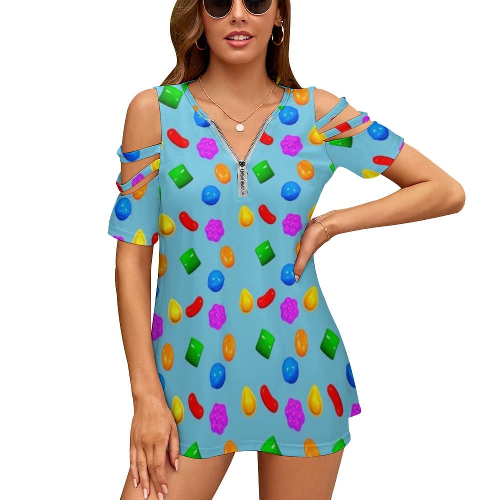 Gaming Accessories App - Gotta Candy Crush 여성용 반팔 셔츠,