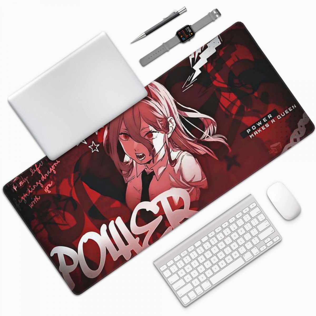 Gaming Accessories Men - 애니메이션 체인소맨 대형 마우스 패드 컴퓨터
