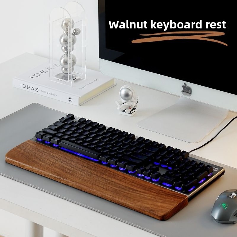 Gaming Accessories On Sale - 원목 키보드 손목 받침대 마우스 패드