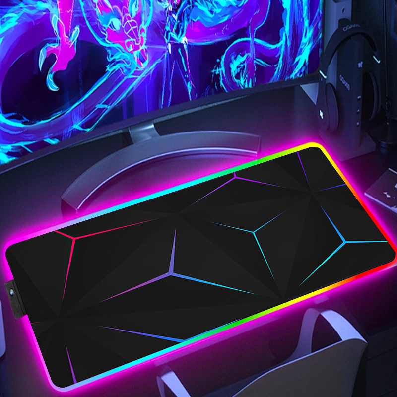 Gaming Accessories Desktop - RGB 확장 육각형 게임용 마우스 패드