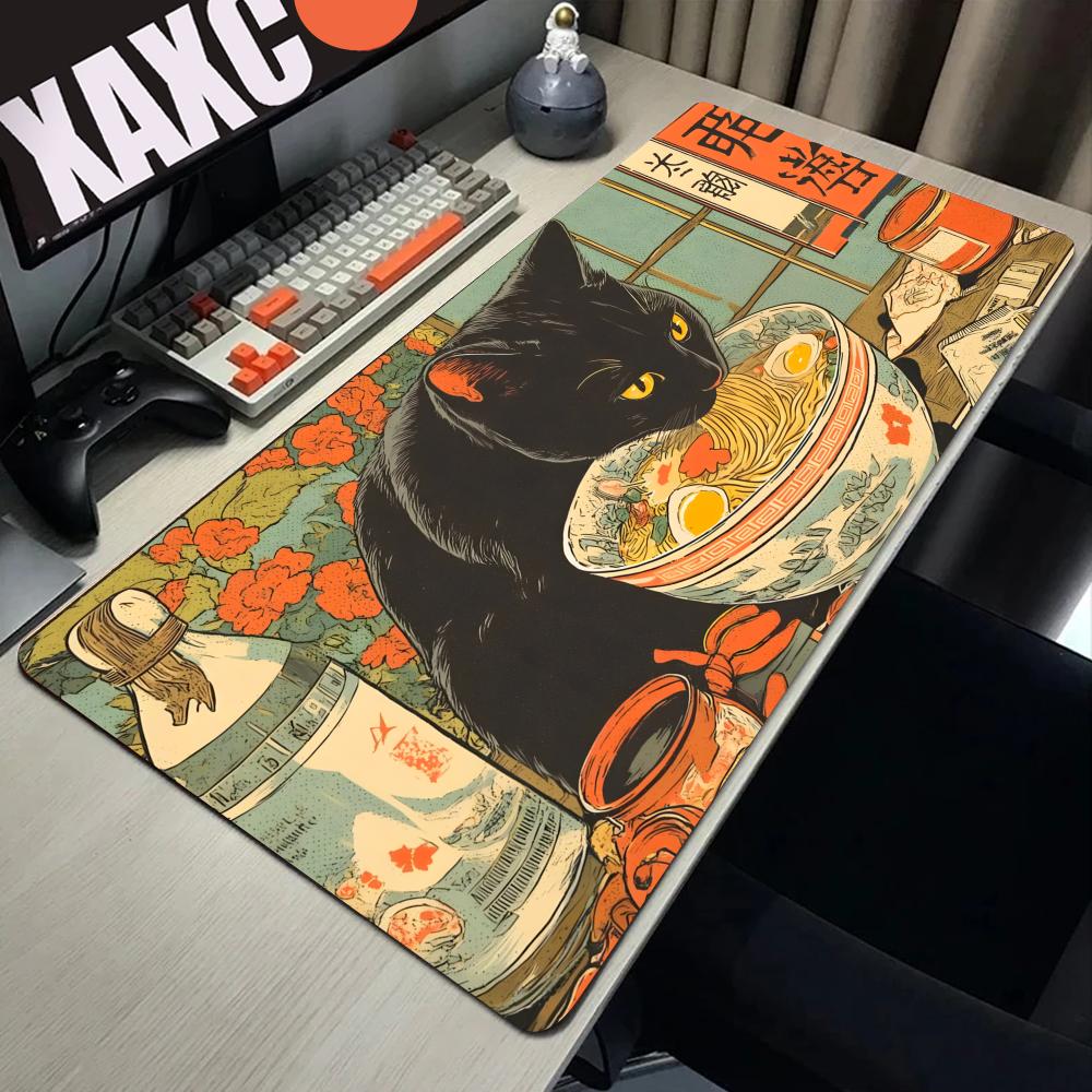 Gaming Accessories Shop - HYBXAXC 검은 고양이는 라면을 먹는 것을
