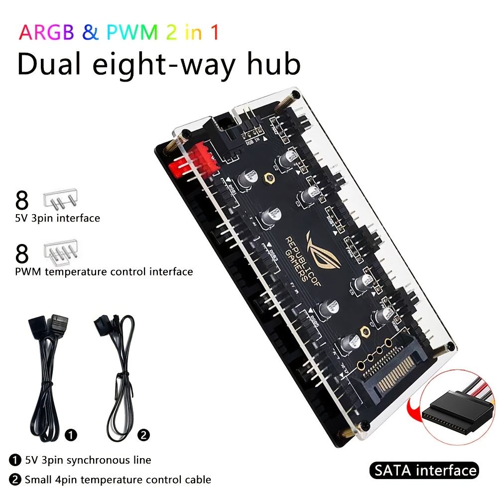 듀얼 8포트 팬 허브 ARGB/PWM 2-in-1 5V - Rgb Hub Sync 리뷰 및 가격