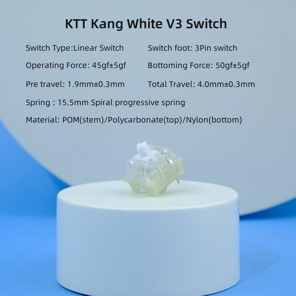 KTT Kang White 기계식 키보드 선형 스위치, - Gaming Accessories White 리뷰 및 가격