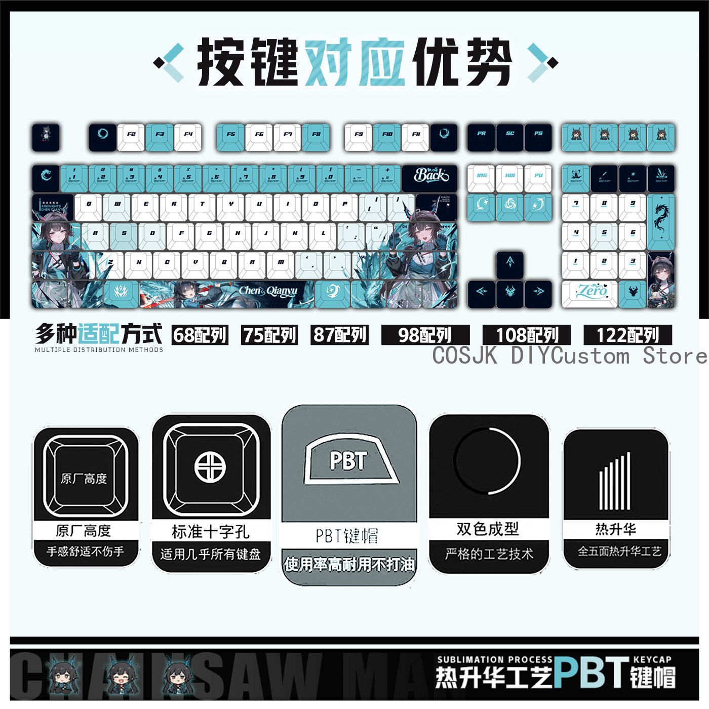 122 키 애니메이션 Chen Qianyu Arknig - Gaming Accessories Computer 리뷰 및 가격