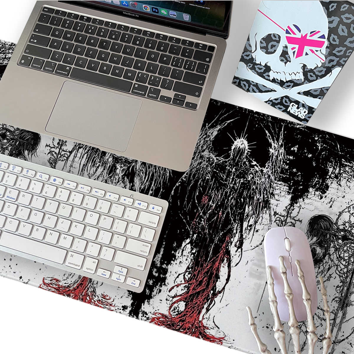 다크 엔젤 아트 디자인 대형 사이즈 미끄럼 방지 고무  - Gaming Accessories Computer 리뷰 및 가격