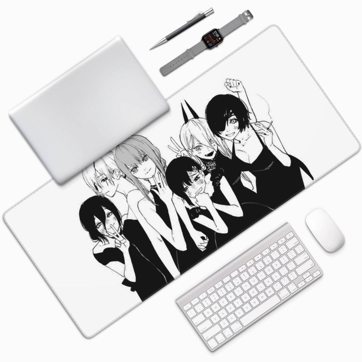 애니메이션 체인소맨 대형 마우스 패드 컴퓨터 키보드 마 - Gaming Accessories Men 리뷰 및 가격