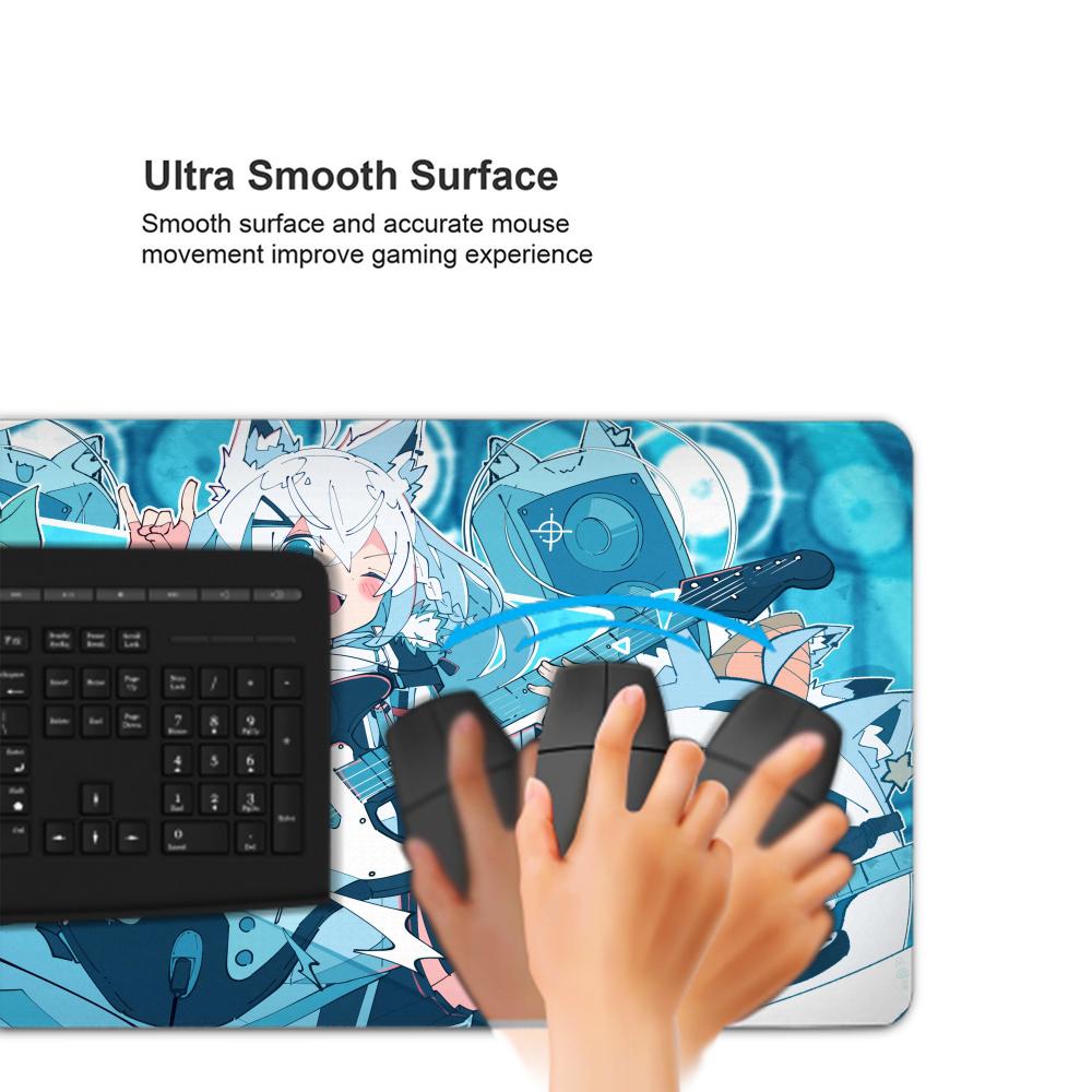 시라카미 후부키 마우스 패드 노트북 홀로리브 흑백 키보 - Gaming Accessories White 리뷰 및 가격