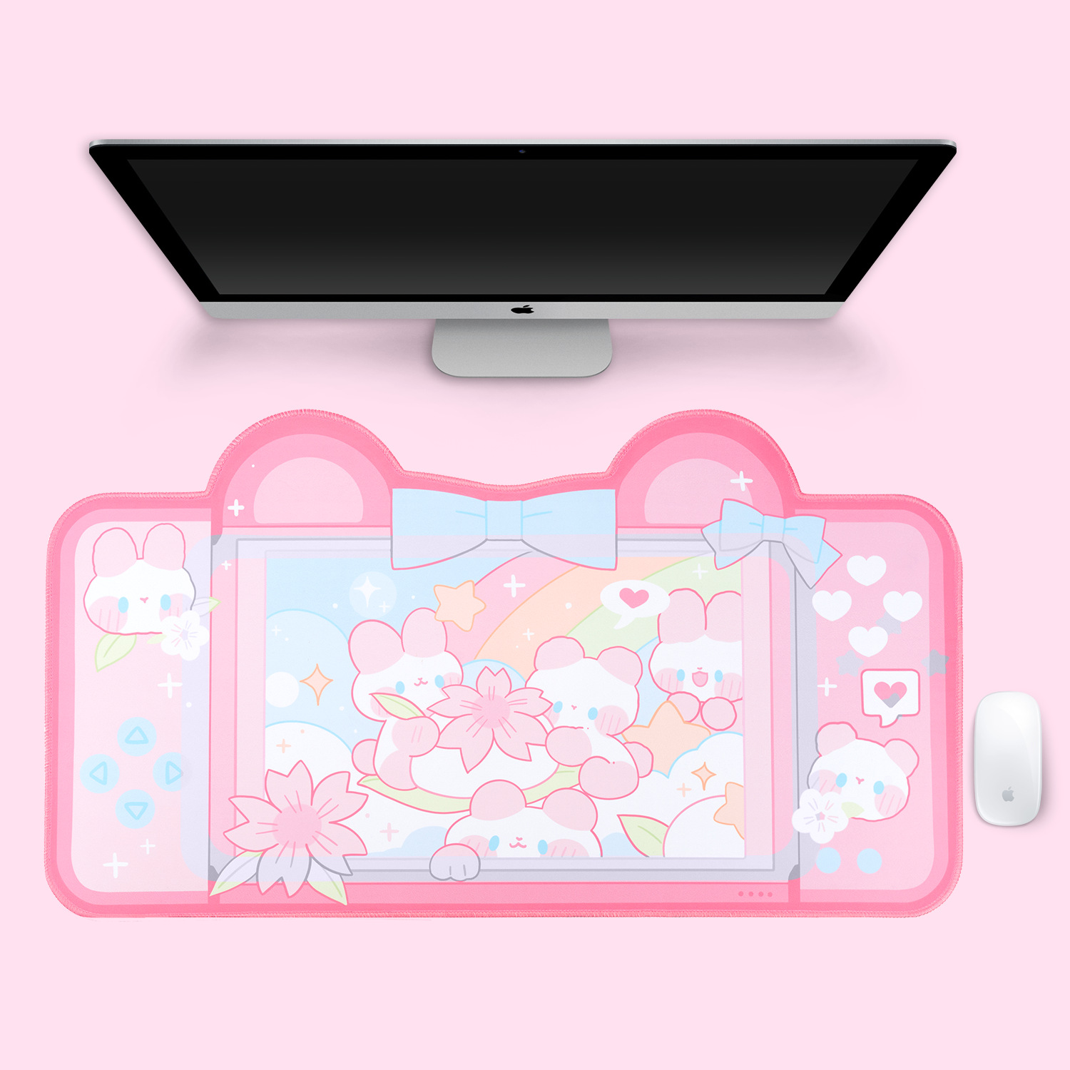 초대형 귀여운 게이밍 마우스 패드, 귀여운 파스텔 핑크 - Gaming Accessories Pink 리뷰 및 가격