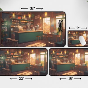 귀여운 애니메이션 책상 매트 커피숍 아트 XL 게임용  - Gaming Accessories Shop 리뷰 및 가격