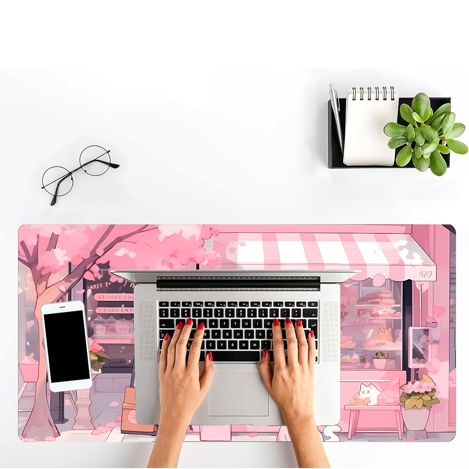 대형 게임용 마우스 패드 데스크 매트 귀여운 핑크 샵  - Gaming Accessories Shop 리뷰 및 가격