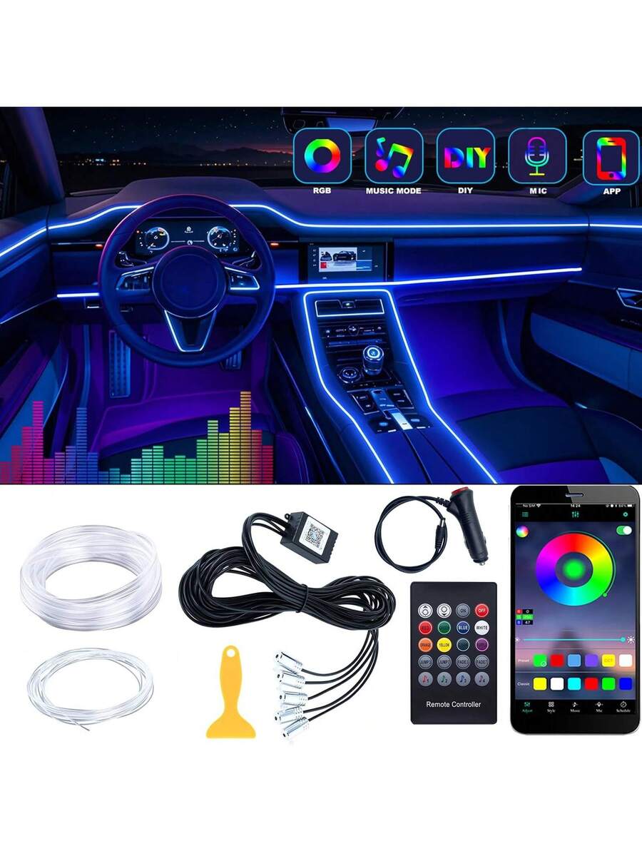 RGB 5-In-1 주변 조명 키트, 236인치 광섬유 - Rgb Hub Sync 리뷰 및 가격