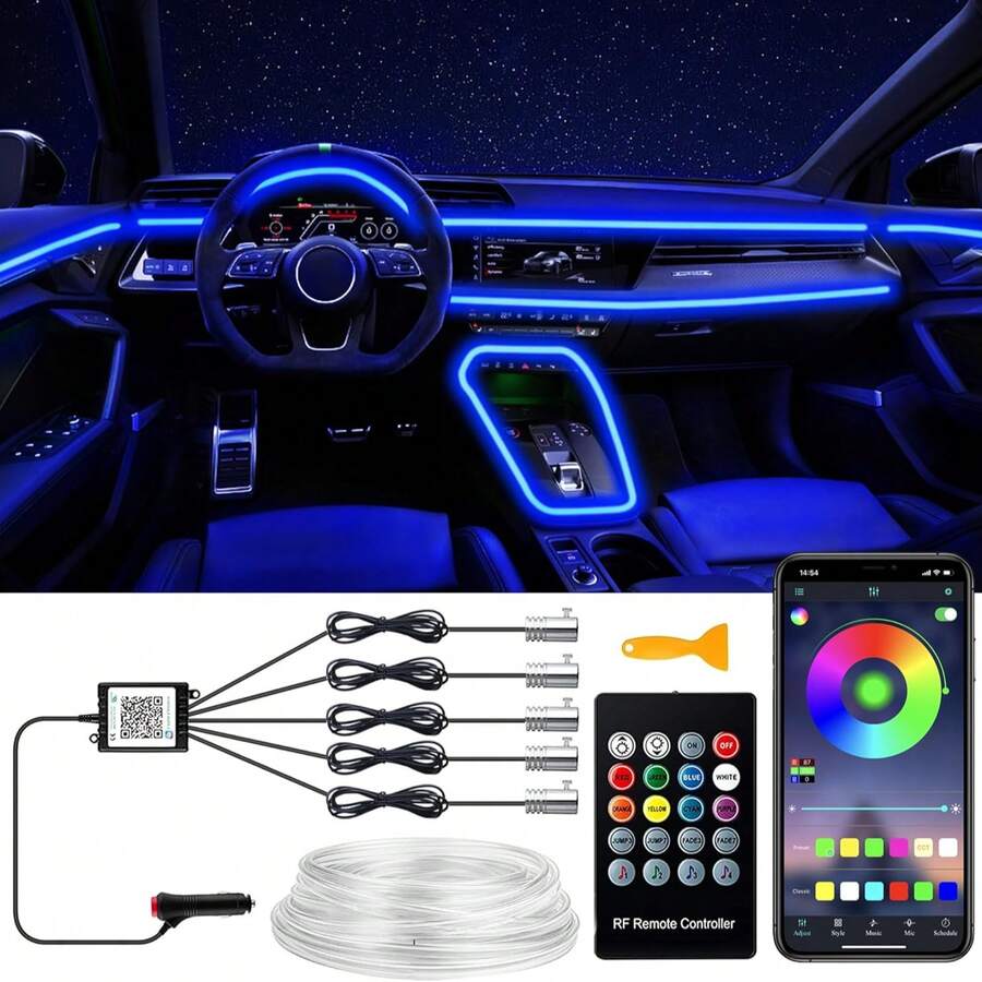 RGB 5-In-1 주변 조명 키트, 236인치 광섬유 - Rgb Hub Sync 리뷰 및 가격