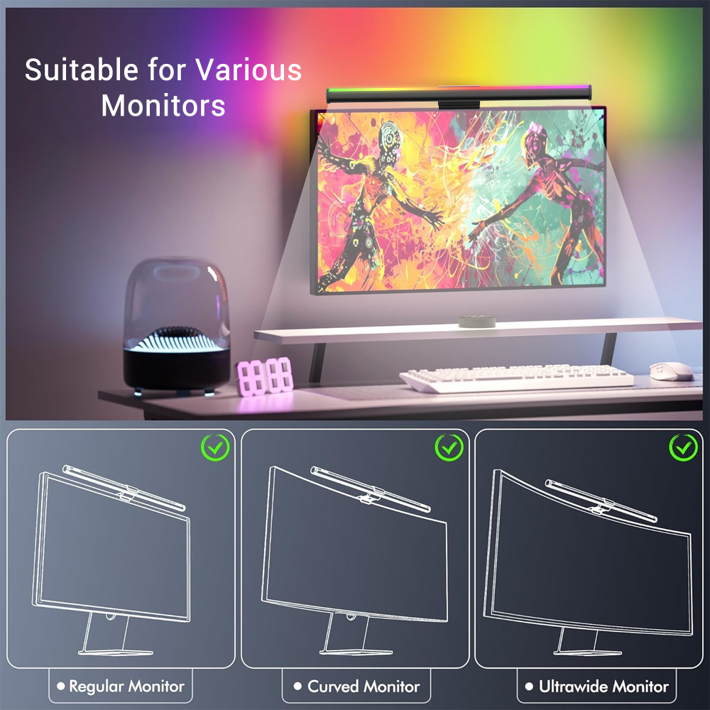 RGB 스마트 와이파이 모니터 라이트 바 설정 LED  - Gaming Accessories App 리뷰 및 가격