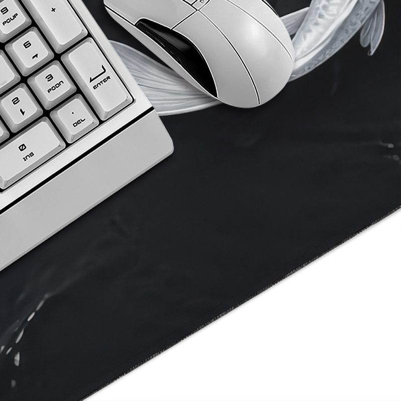 블랙 화이트 코이 마우스 패드 게이머 XL 대형 홈 마 - Gaming Accessories White 리뷰 및 가격