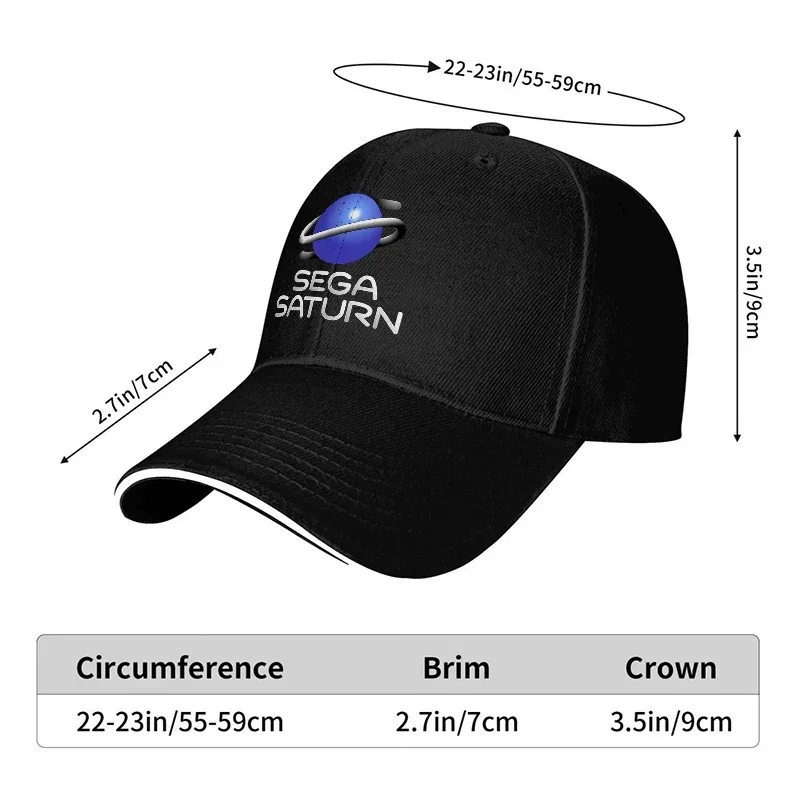 새로운 SEGA SATURN 로고 야구 모자 블랙 블루 - Gaming Accessories Men 리뷰 및 가격