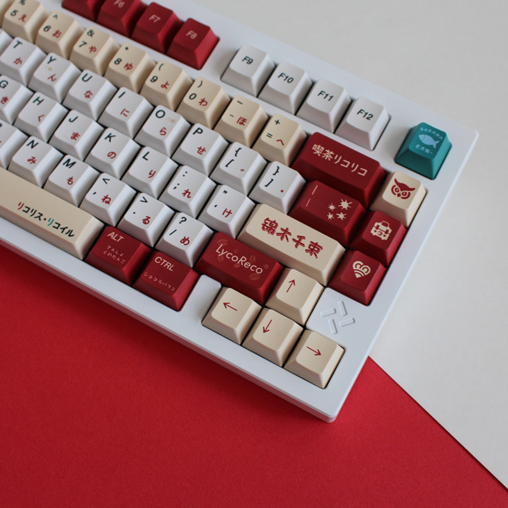 Lycoris Recoil Anime PBT 키캡 체리 - Gaming Accessories White 리뷰 및 가격